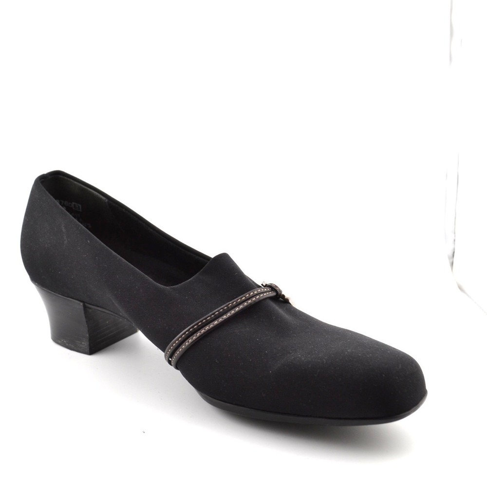 Munro Pumps Women 8.5W Black Excellent‎ Buckle Block Heel Shoes Women